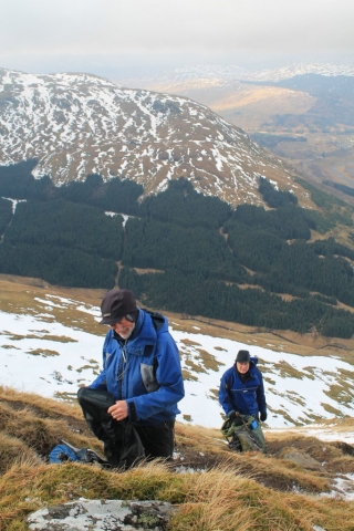 Alan D and Mick G on the lower slopes of Ben More